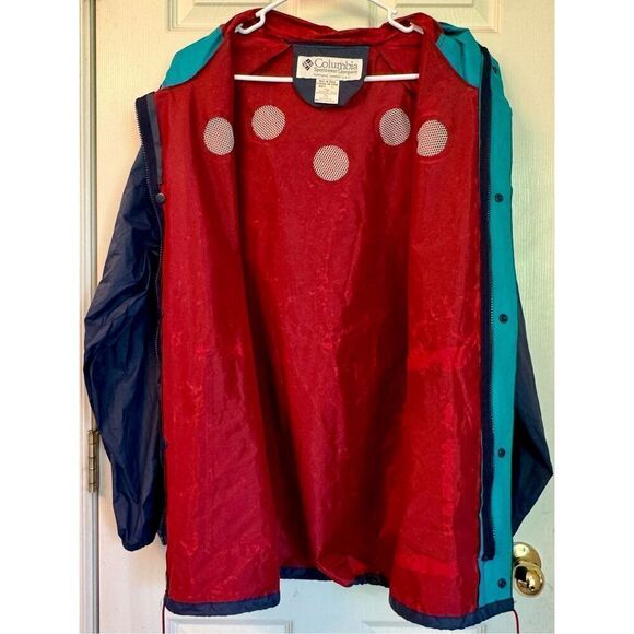 Vintage 90’s Columbia Soft Bill Hood Durable Classic Men’s Raincoat Size Large - Picture 7 of 15